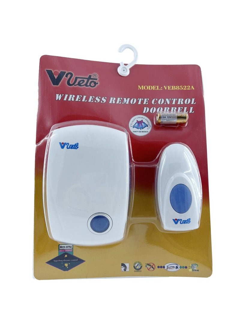 Veto جرس باب لاسلكي، جرس باب مقاوم للماء مع 36 لحن وضوء فلاش - Image 3