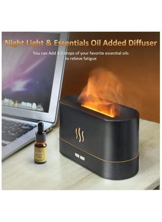 Essential Oil Diffuser with Flame Night Light 180ml USB Ultrasonic Diffuser for Home Office Automatic Closing Drawer (Black) - pzsku/ZDEC72EA6560D8ACD8E2EZ/45/_/1700480623/44e66780-c6f8-4473-8e07-380629636572