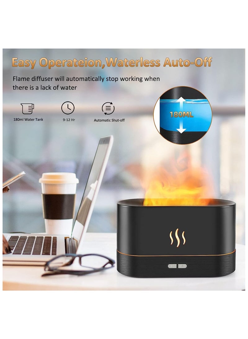 Essential Oil Diffuser with Flame Night Light 180ml USB Ultrasonic Diffuser for Home Office Automatic Closing Drawer (Black) - pzsku/ZDEC72EA6560D8ACD8E2EZ/45/_/1700480642/fd838128-62b0-46fa-bc8a-60b5c876221c