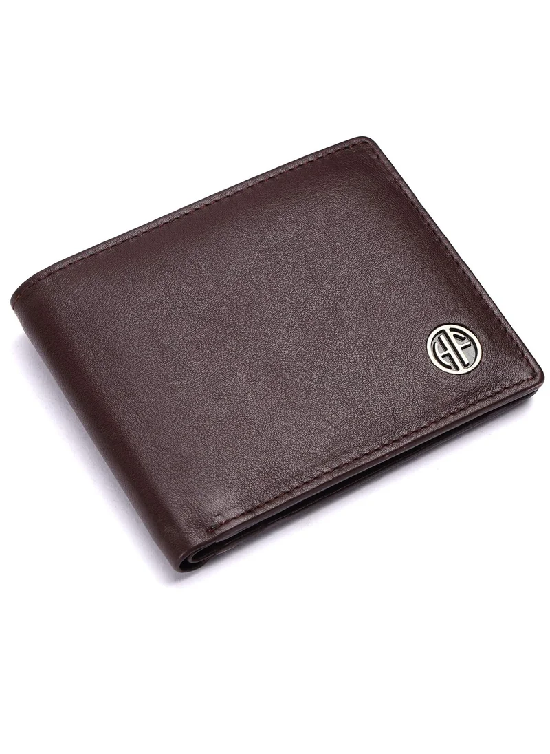 HAMMONDS FLYCATCHER Leather Wallets for Men | Redwood Brown Men's Wallet | FID Protected Leather Wallet for Men | Men’s Wallet with 4 Card Slots | Purse for Men/Money Bag - Gift for Him