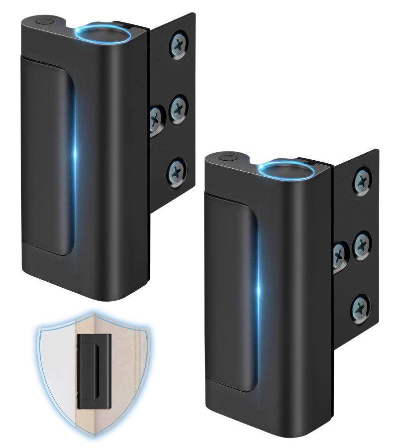 WINONLY Door Reinforcement Lock for Front Door, Child Proof Top of Door Safety Latch Extra Flip Door Lock Withstand 800 Lbs High Home Security Night Guardian for Inward Swinging Doors Kids Safety Stop Entry - Image 1