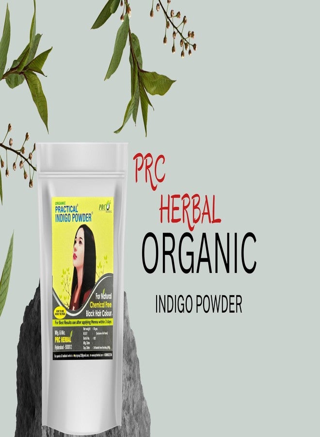 PRC HERBAL Indigo Powder for Hair | 100% Pure & Natural [Pack of 3, 300gm] | Chemical-Free Hair Color | Nourishes Scalp, Covers Grey Hair & Gives Natural Black/Brown Shade | For Men & Women - Image 5