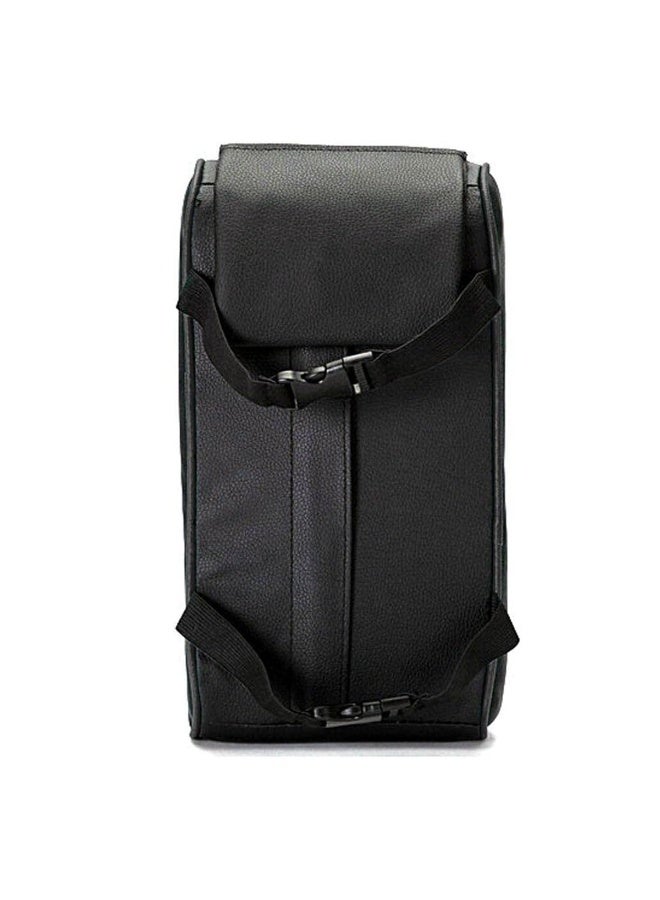 Car Armrest Booster Pad – Thick Memory Foam Console Cushion with Phone Pocket & Adjustable Straps – PU Leather Center Armrest Support for Driver Comfort & Elbow Relief – Universal Fit (Black) - Image 2