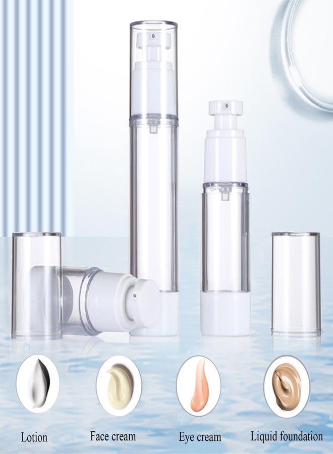 Qeuly 3 Pack Airless Pump Bottles 1.7 oz Travel Size Pump Bottle Lotion Container Refillable Cosmetic Pump Dispensers for Foundation Moisturizer Shampoo Toiletry (SN-50) - Image 2