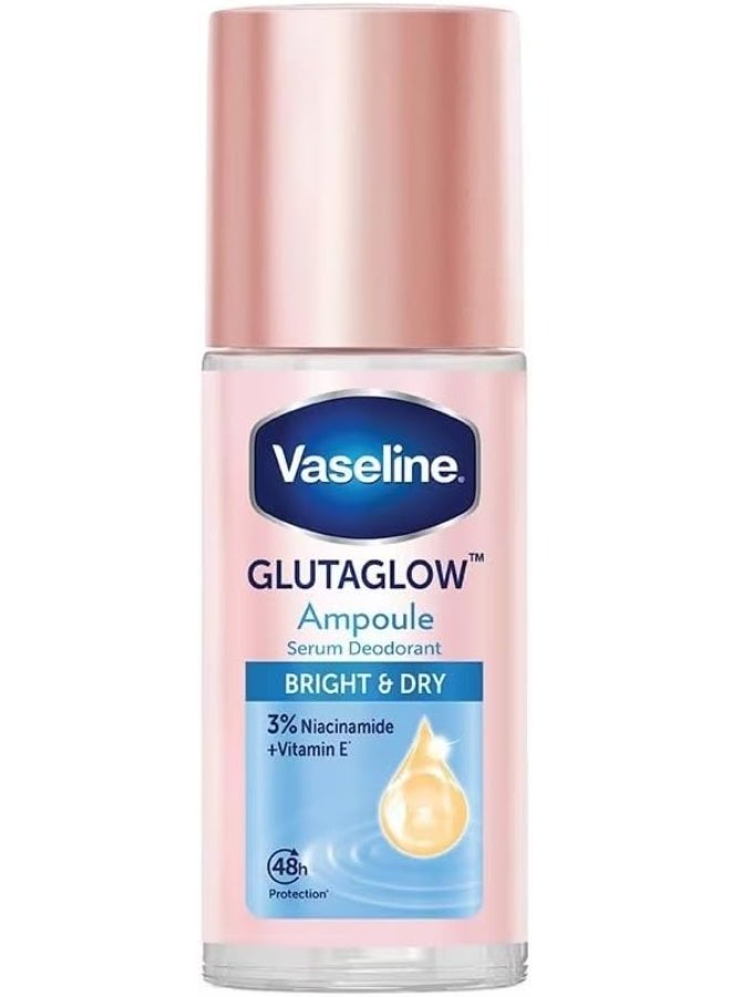 فازلين Vaseline GlutaGlow Ampoule Roll-On Deodorant Bright Dry 45ml – Antiperspirant with Niacinamide & Vitamin E, 48-Hour Protection for Smooth, Even-Toned Underarms - Image 2