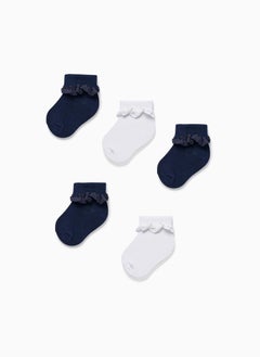 زيبي Zippy Pack 5 Pairs Of Socks With Lace For Baby Girls  - Image 1
