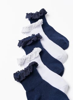 زيبي Zippy Pack 5 Pairs Of Socks With Lace For Baby Girls  - Image 2