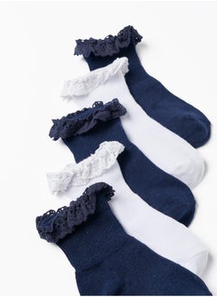 زيبي Zippy Pack 5 Pairs Of Socks With Lace For Baby Girls  - Image 3