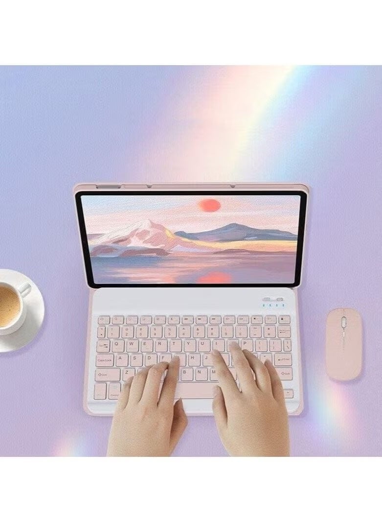 زونبون حافظة لوحة مفاتيح ثنائية اللغة لجهاز هواوي ميت باد 11.5 بوصة/إير 11.5 بوصة 2023/ميت باد 11.5S 2024، حافظة جلدية ذكية رفيعة للغاية مع ماوس ولوحة مفاتيح لاسلكية قابلة للفصل - Image 2