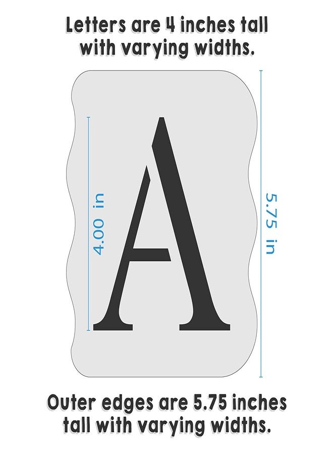 Dequera Greek Letter Stencil Kit for Painting & Tracing, All Letters - 14 Mil Mylar Plastic [4 Inch Tall Letters] - Image 5