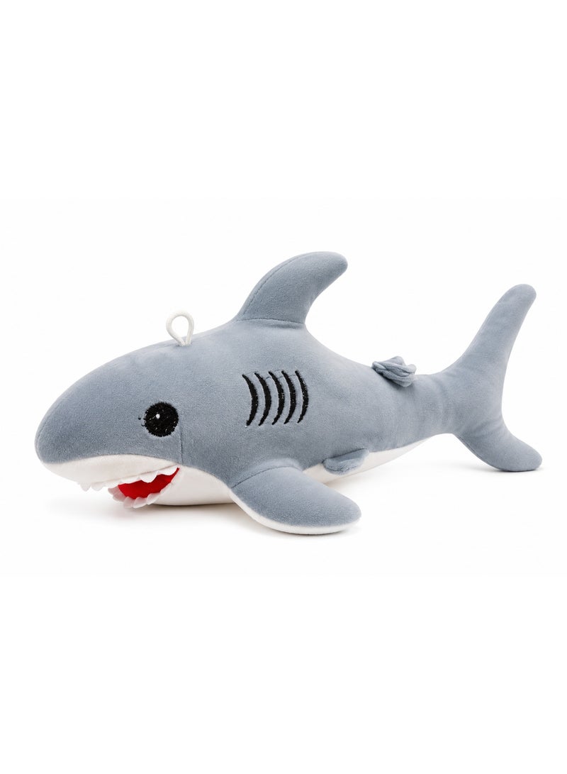 Shark Plush Toy 40Cm Soft Stuffed Sea Animal Doll With Hanging Loop For Kids - Image 1