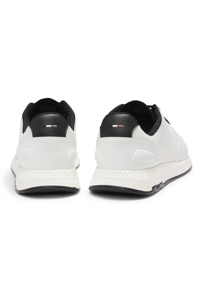 بوس TTNM mesh trainers with smooth trims