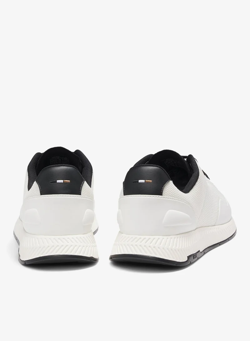 بوس TTNM mesh trainers with smooth trims
