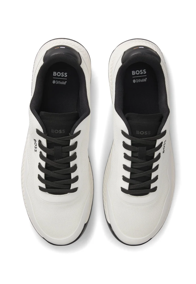 BOSS beige TTNM mesh sneakers with smooth trims for Men | Best Price UAE