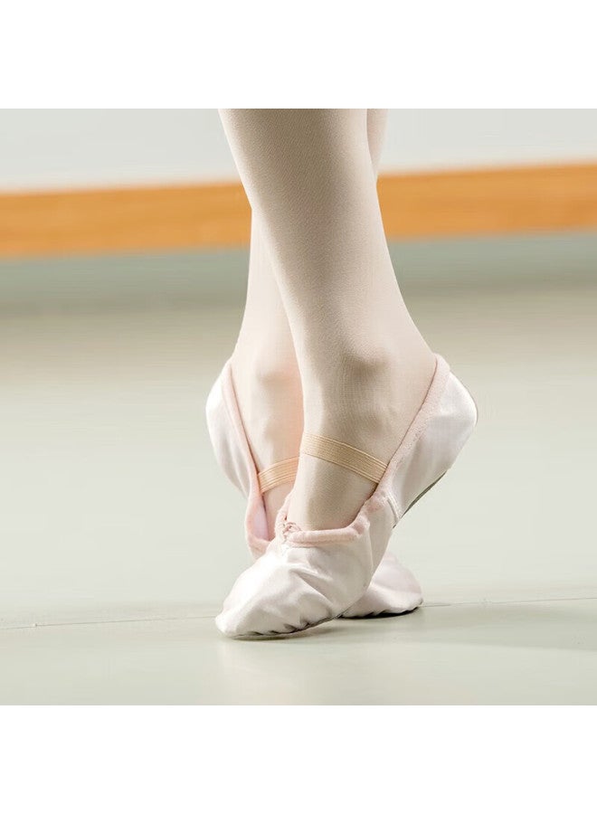 Sansha Ballet Flats For Women And Children, Satin Princess Soft Shoes With One Piece Sole, Beginner-friendly, 4s English Satin, Size 33 - Image 2