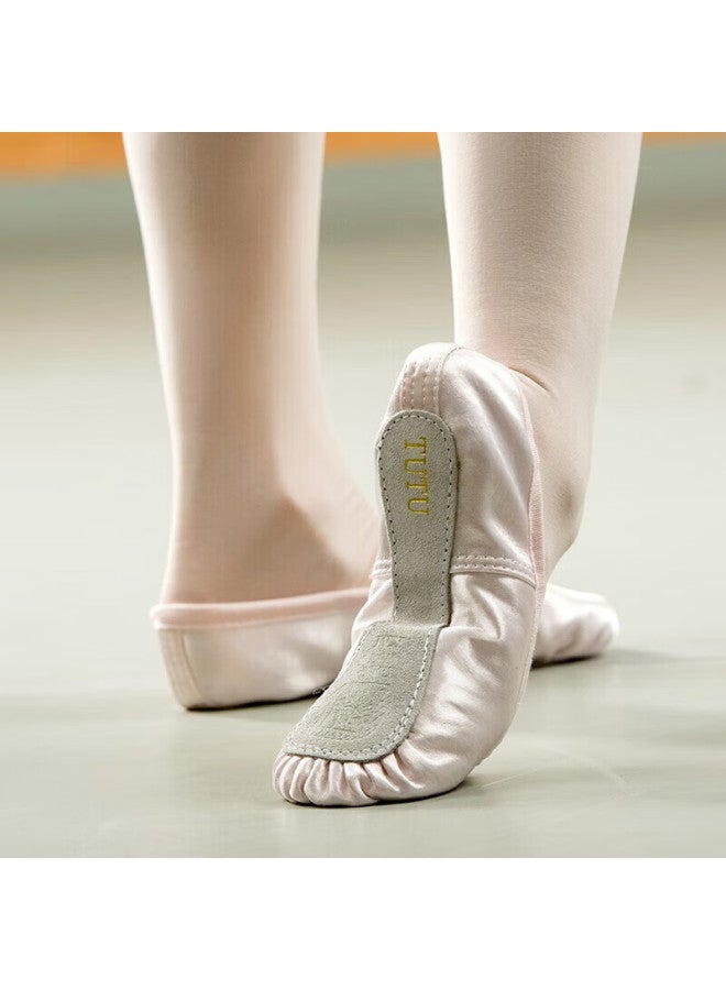 Sansha Ballet Flats For Women And Children, Satin Princess Soft Shoes With One Piece Sole, Beginner-friendly, 4s English Satin, Size 33 - Image 3