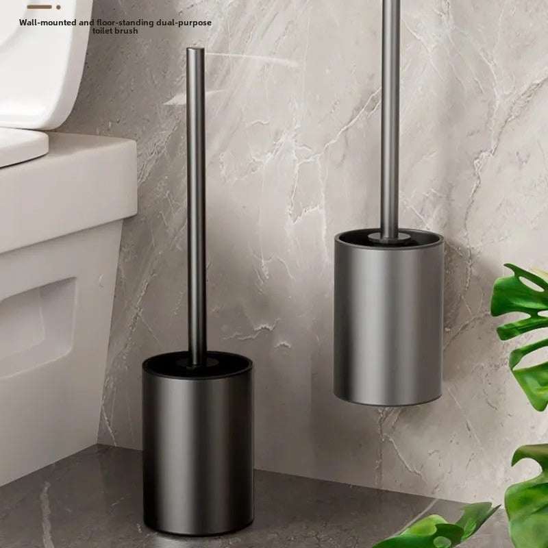 Space Aluminum Toilet Brush No Dead Angle Cleaning Wall Hanging Perforation-free - Image 1