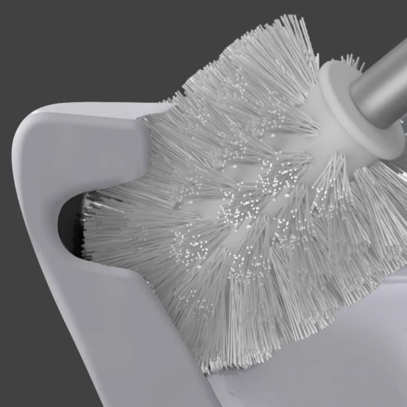 Space Aluminum Toilet Brush No Dead Angle Cleaning Wall Hanging Perforation-free - Image 4