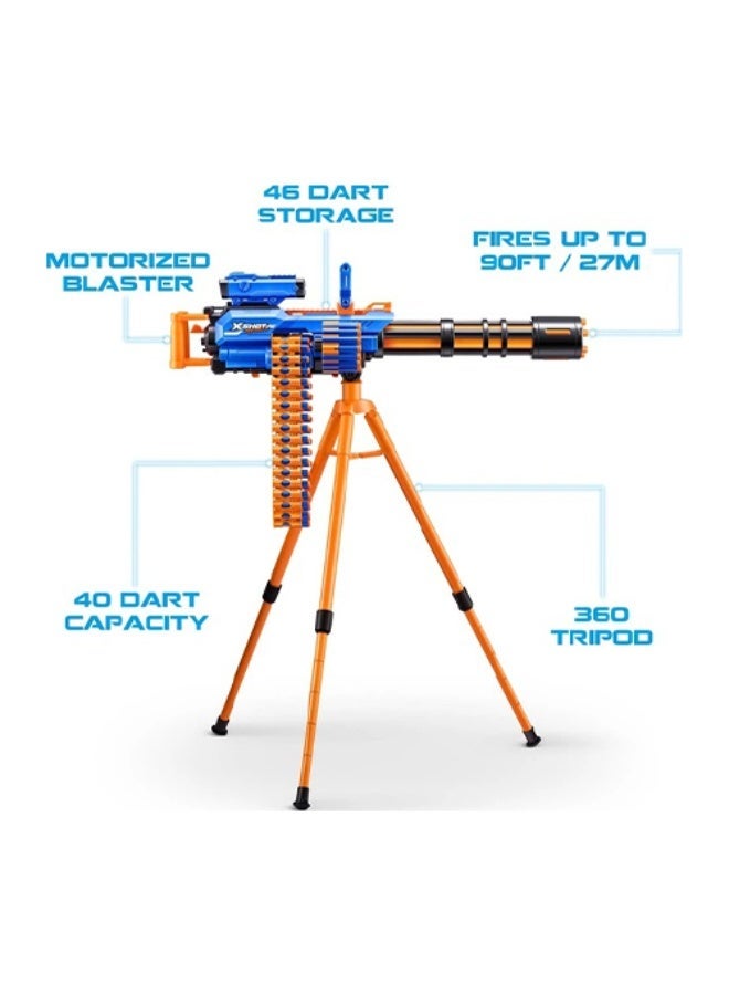 ZURU-XSHOT-INSANITY-SERIES 1 Motorized Rage Fire Gatlin Gun (72Darts,40chains) Open Box,Bulk,4pcs,No Inner,STD Color - Image 4