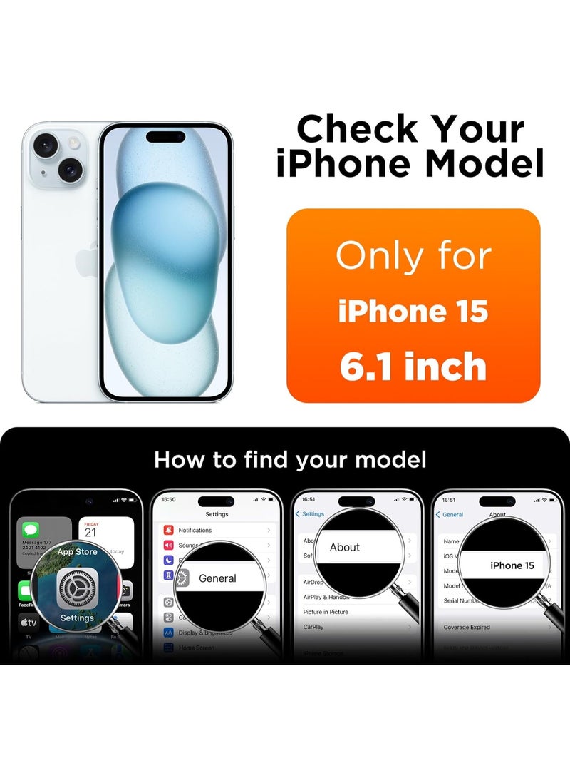 Houmt iPhone 15 Case Cover Silky-Soft Touch Full-Body Protective Phone Case Shockproof Cover with Microfiber Lining For iPhone 15 6.1 inch - Image 5