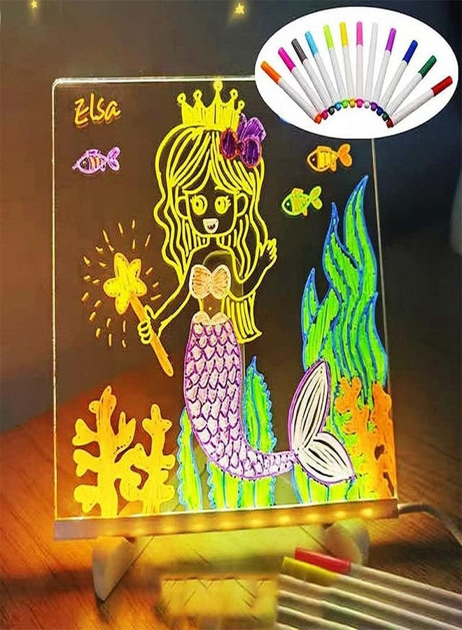 CPENSUS DIY 3D Acrylic Writing Pad With Pen Message Board Rewritable Table Lamp For Study LED Light Office Home Decor Gift - Image 3