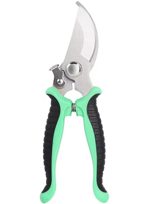 19cm Hand Gardening Cutter Professional Garden Scissors with Stainless Steel Blade Ultra Sharp Scissors for Trimming Fruits Flowers Plants Green
