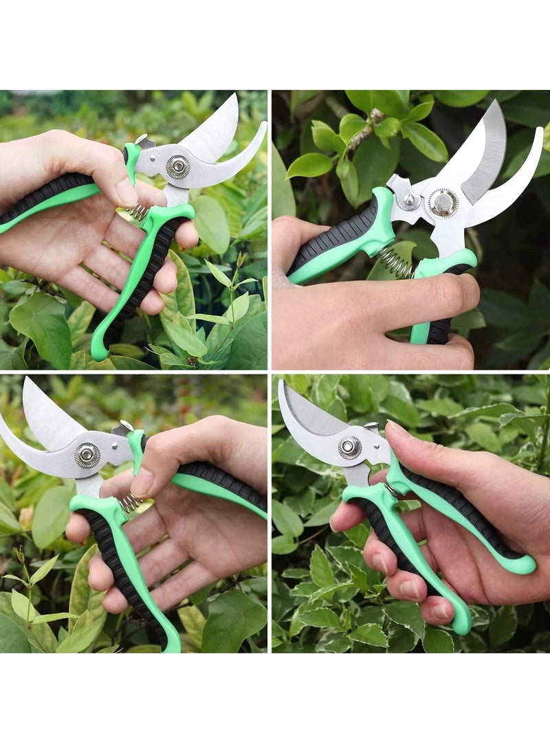 RATSAW - 19cm Hand Gardening Cutter Professional Garden Scissors with Stainless Steel Blade Ultra Sharp Scissors for Trimming Fruits Flowers Plants Green - Image 1