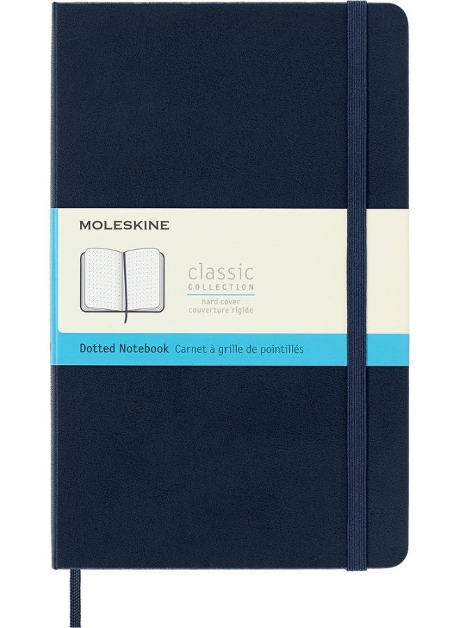 MOLESKINE موسكين: دفتر كبير بنقاط زرقاء سافير بغطاء صلب (715437)