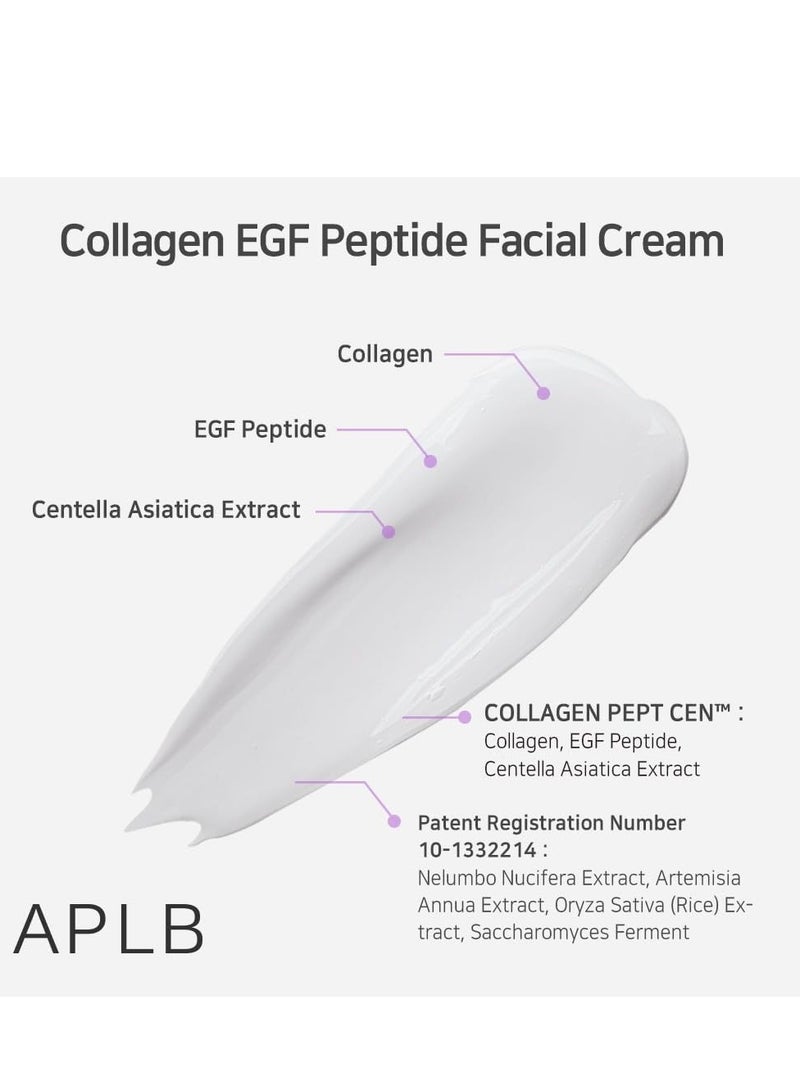 APLB Collagen EGF Peptide Facial Cream | COLLAGEN PEPT CEN™ 29.4% 1.86 FL.OZ/Korean Skincare, Elasticity care, Deep hydration, Revitalize for gentle and improve skin texture - Image 4