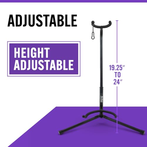 OnStage XCG4 Black Tripod Guitar Stand, Single - Image 4