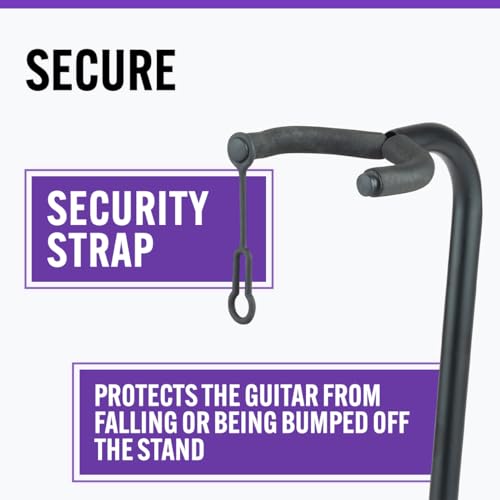 OnStage XCG4 Black Tripod Guitar Stand, Single - Image 5