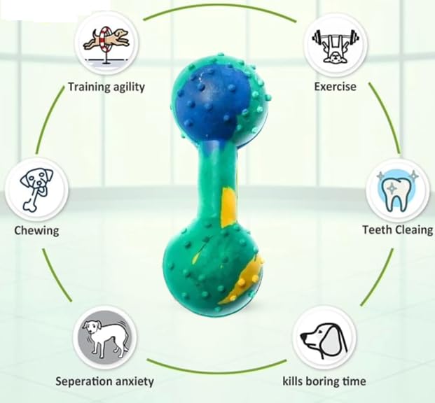 swacch Pet Shampoo + Dumbbell Toy I Durable Rubber Dog Toy for Chewing I Playing,Teeth Cleaning & Training Toy I Combo Pack I 1 Litre Pack of 3 Jasmine - Image 4