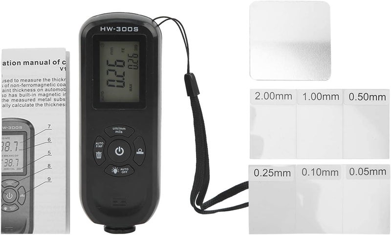 Digital Paint Coating Thickness Gauge Handheld Meter In Black - Image 1