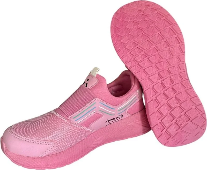 Liger Kids Elastic Sports Shoes Pink