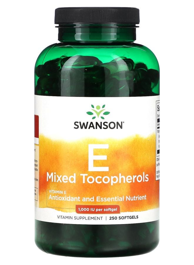 Vitamin E Mixed Tocopherols 1000 IU 250 Softgels