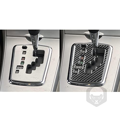 PJFUS Real Premium Carbon Fiber Car Center Console Gear Shifter Transmission Panel Cover Sticker Auto Interior Accessories Compatible with Toyota Corolla 2009 2010 2011 2012 2013 Black - Image 4