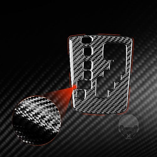 PJFUS Real Premium Carbon Fiber Car Center Console Gear Shifter Transmission Panel Cover Sticker Auto Interior Accessories Compatible with Toyota Corolla 2009 2010 2011 2012 2013 Black - Image 5