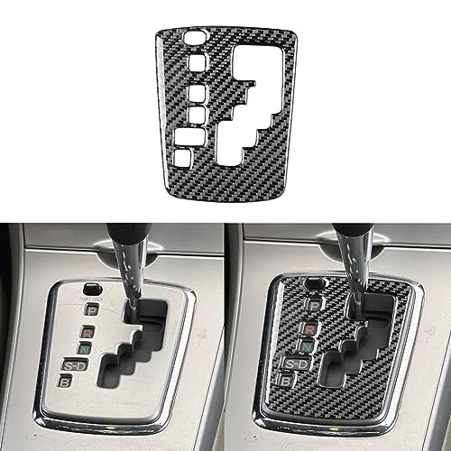 PJFUS Real Premium Carbon Fiber Car Center Console Gear Shifter Transmission Panel Cover Sticker Auto Interior Accessories Compatible with Toyota Corolla 2009 2010 2011 2012 2013 Black - Image 1