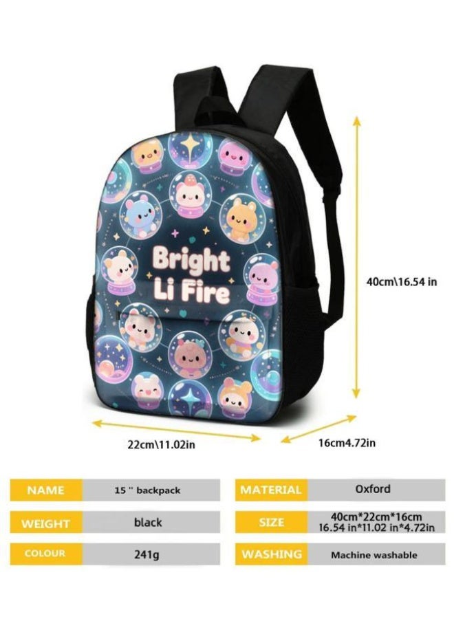 واضح من النار مجموعة من ثلاث قطع من حقائب الرسوم المتحركة، تتعامل بسهولة مع المناسبات المختلفة (الطلاب والأطفال ونزهات الأصدقاء وتسلق الجبال والدراسة وما إلى ذلك) | حقيبة ظهر + حقيبة محمولة باليد + حقيبة قرطاسية | هدايا الموسم المدرسي / العطلات - 102 - Image 5