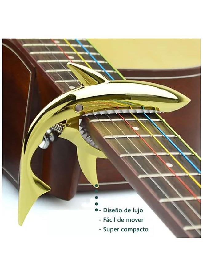 Guitar Capo Shark Pattern Stainless Steel Metal Capo for Acoustic Guitar Ukulele Gold - pzsku/ZDEC851EDABAB033511B7Z/45/_/1732119711/1e4b351f-d5c4-4813-ab70-c39a0129bbd8