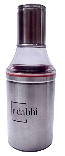 R Dabhi Oil Dispenser 500 ML Capacity Containers Stainless Steel Bottle with Plastic Transparent Nozzle for Food Making Best for KitchenBBQOutdoor CookingCampingGrillingFrying Etc 1Pc Silver - Image 3