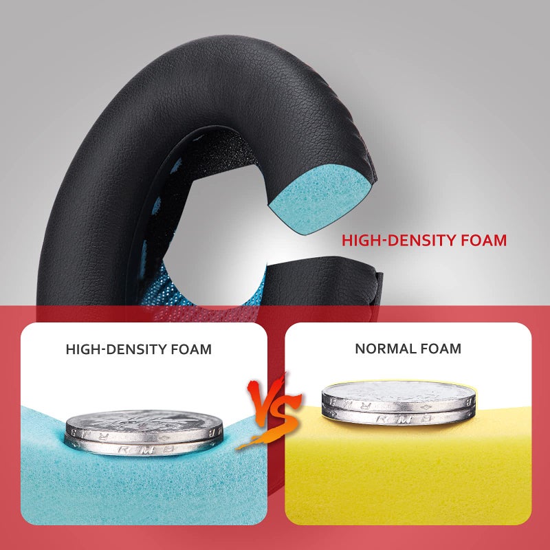 Krone Kalpasmos Premium Ear Pad Replacement for Bose Headphones Earpads, Compatible with Bose QuietComfort 35 ii /QC35 /QC25 /QC2 /QC15 /Ae2 /Ae2i /Ae2w /SoundTrue & SoundLink, by Krone Kalpasmos â€“ Classic Black - Image 5