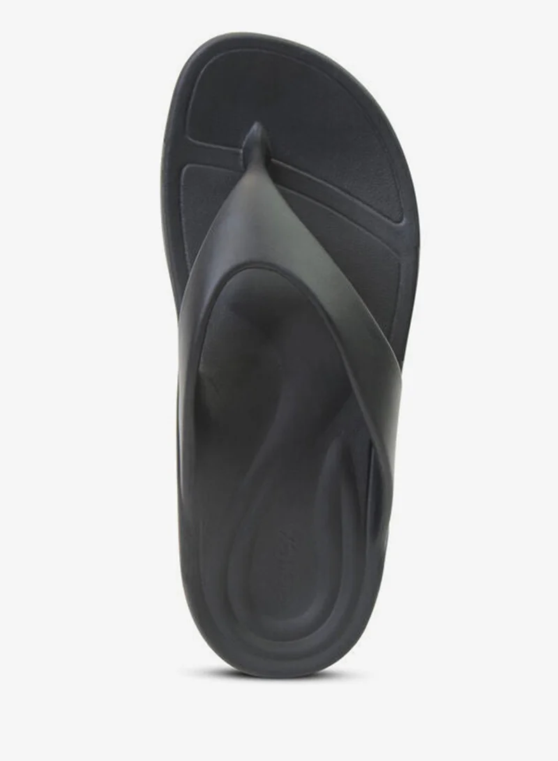 aetrex  Maui Orthotic Flips Men Black for Men | Best Price UAE