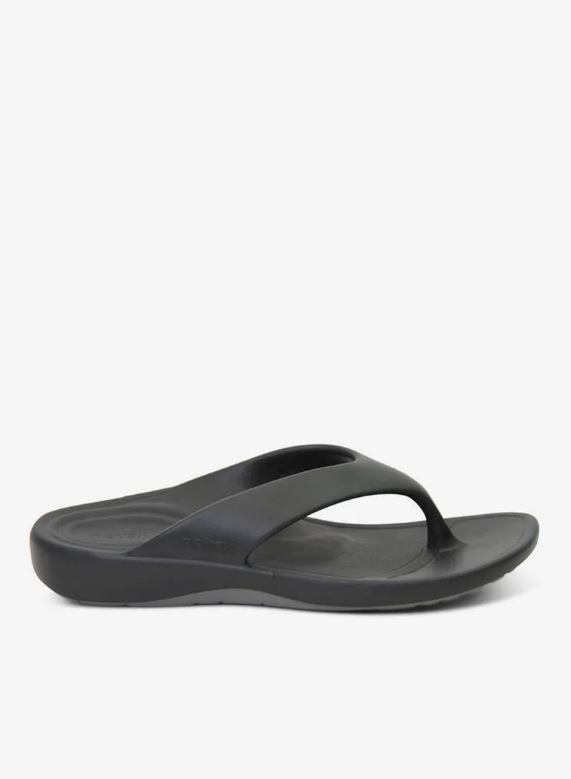 aetrex Maui Orthotic Flips Men Black