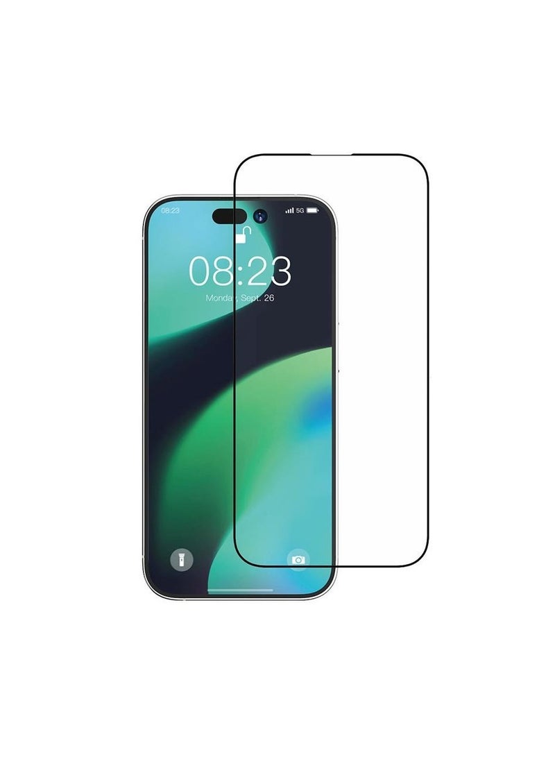 Devia Fan Series iPhone 14 Max Screen Protector Ultra Thin Protective Glass Black Frame - Image 1