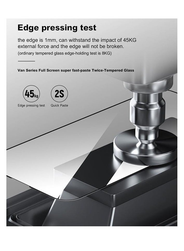 Devia Fan Series iPhone 14 Max Screen Protector Ultra Thin Protective Glass Black Frame - Image 4