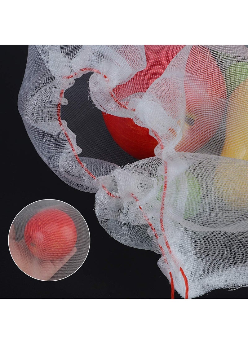 SYOSI Garden Grape Netting Bags, 100PCS 10x10 Inch Fruit Protection Bags for Fruit Trees, Fruit Mesh Cover Bags with Drawstring Protect Tomato, Guava, Flower from Birds - Image 4