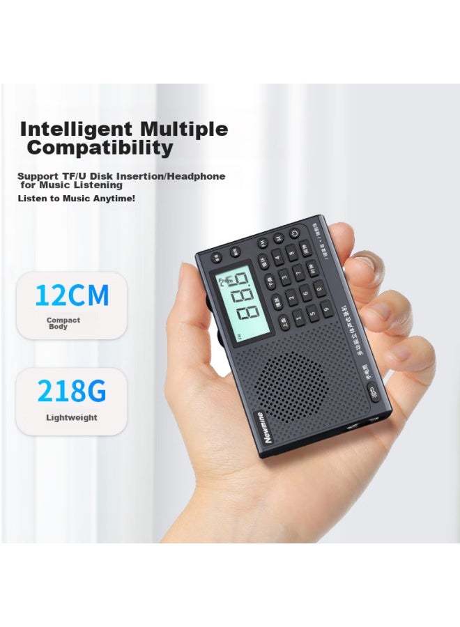 Newmine Newman N12 Radio, Mini Portable Listening Device For Elderly, Fm Tuning, Small Music Player, Rechargeable, Card-insertable, For Listening To Songs, Evaluating Books, And Opera, Deep Space Gray Upgraded Version - Image 5