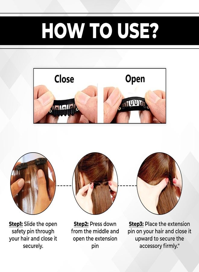 Beuni Hair Extension Clips for Women & Hair Clip for Men | Easy Sew-On Wig & Hair Patch Clips | Rust-Resistant Stainless Steel | Soft Silicone Grip | Durable & Comfortable | 12 PCS - Image 4