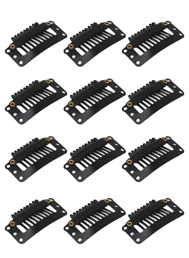 Beuni Hair Extension Clips for Women & Hair Clip for Men | Easy Sew-On Wig & Hair Patch Clips | Rust-Resistant Stainless Steel | Soft Silicone Grip | Durable & Comfortable | 12 PCS - Image 1